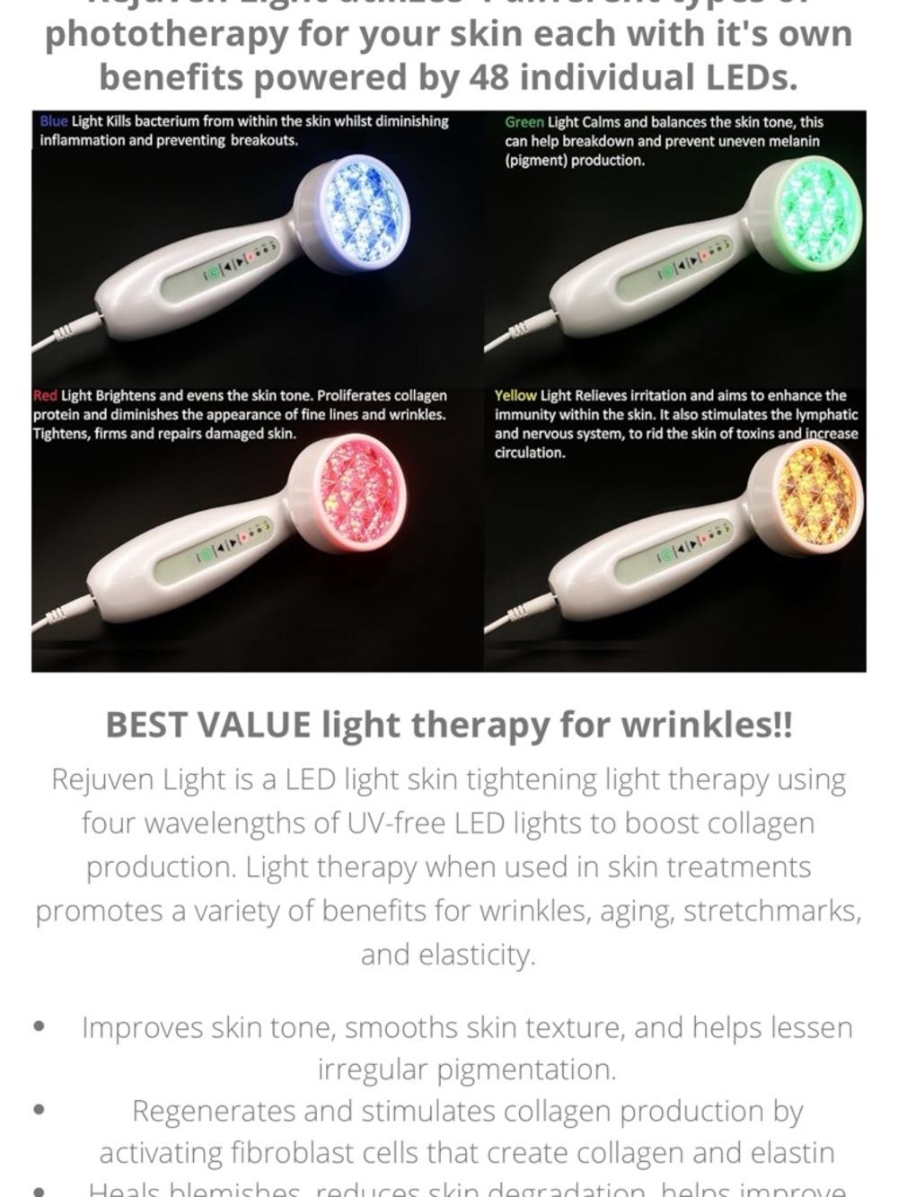 Rejuven Light Nano LED Therapy Device – Blue - Picture 2 of 4